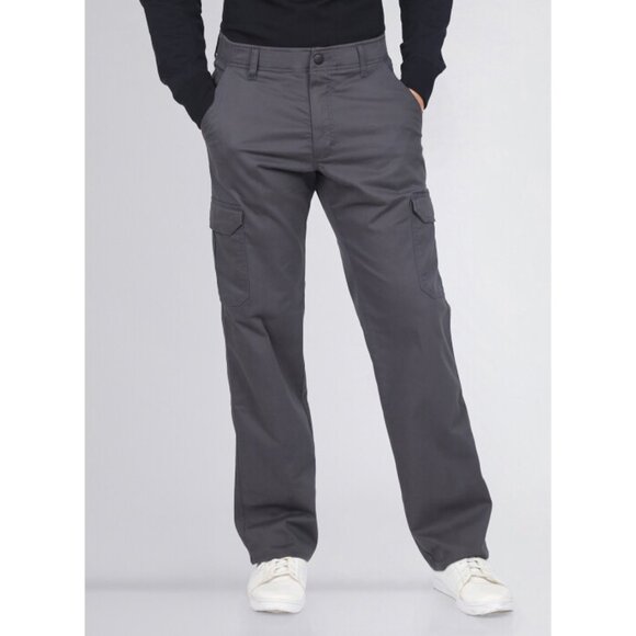 Lee Mens Extreme Comfort MVP Straight Fit Cargo Twill Pants 38x32 Dark Gray NWT